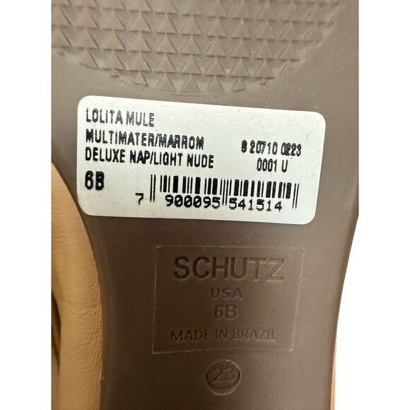 NWT Anthropologie Schutz Lolita Flats – Nude Leather Bow Slip-On Shoes, Size 6 - Picture 5 of 9